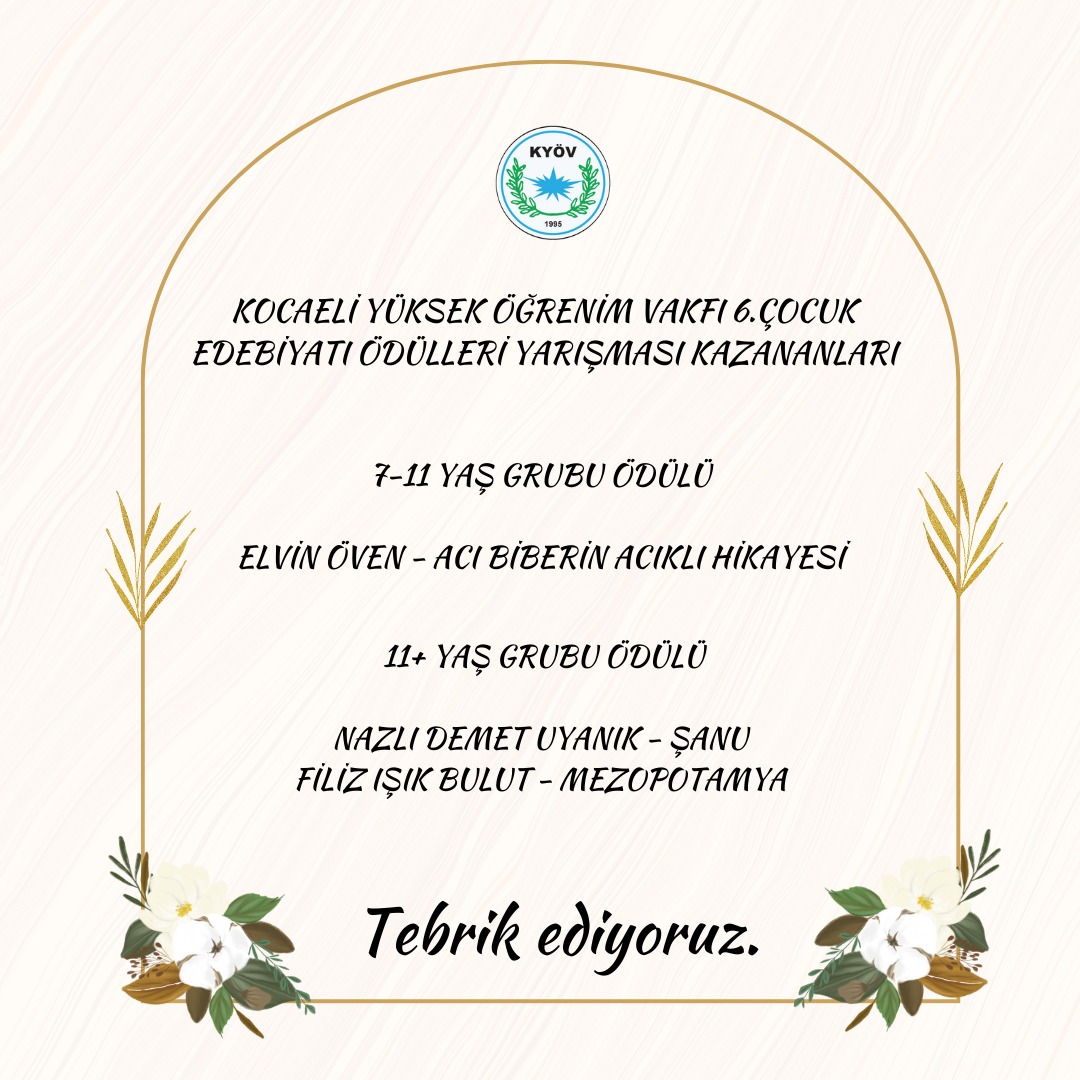 6. Çocuk Edebiyatı Ödülleri Sonuçları