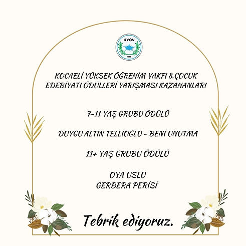 8. KYÖV Çocuk Edebiyatı Ödülleri — Sonuçlar